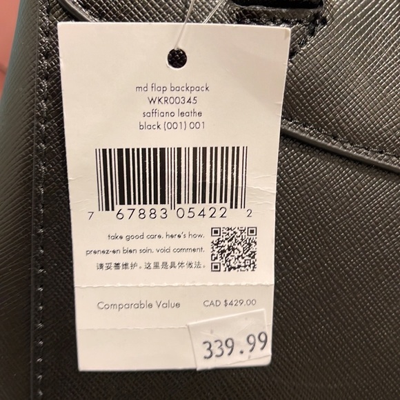 Kate Spade Lizzie Medium Flap Backpack Black - Picture 7 of 16